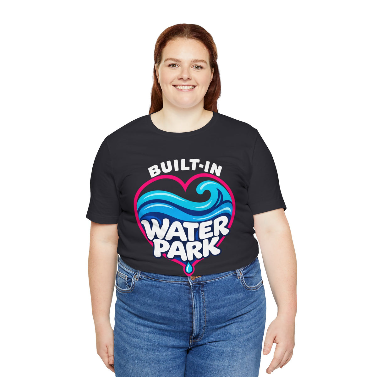 Built-In Water Park Heart Waves Tee