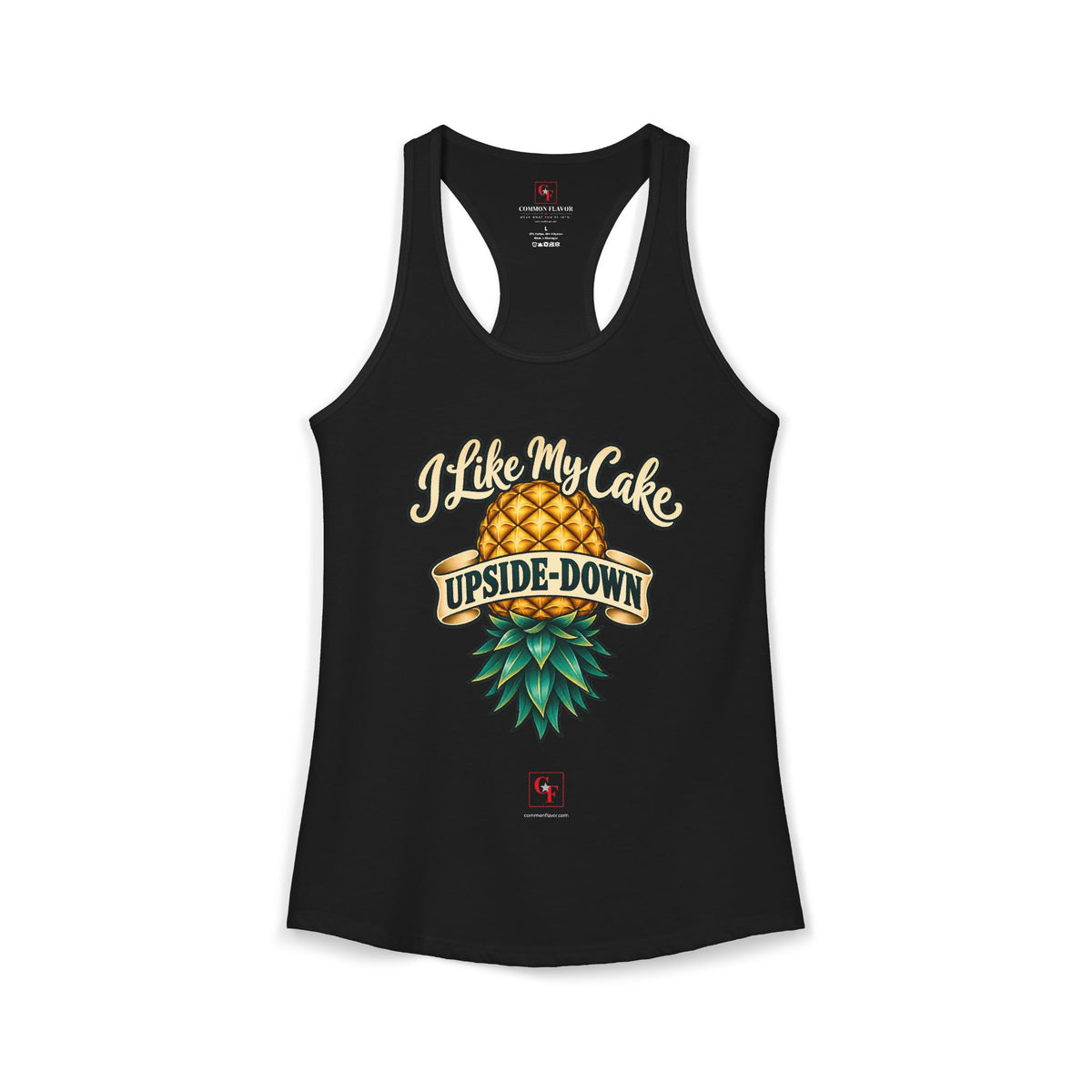 I Like My Cake Upside-Down Racerback Tank