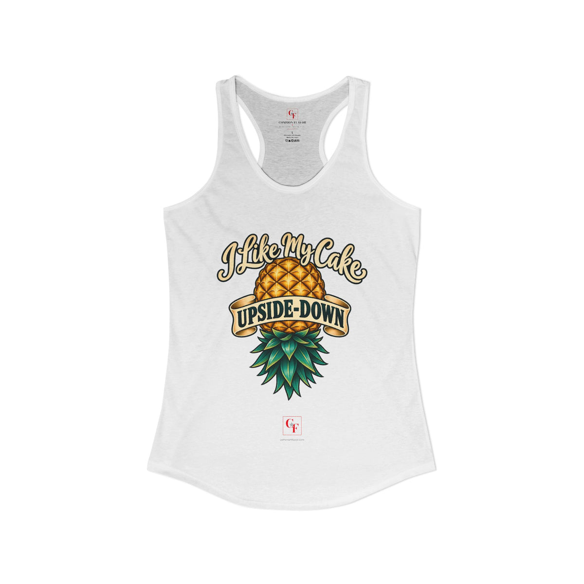 I Like My Cake Upside-Down Racerback Tank