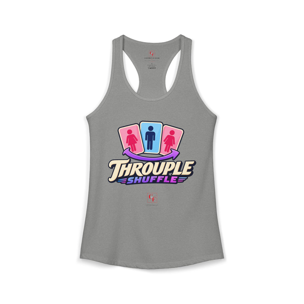 Throuple Shuffle Racerback Tank