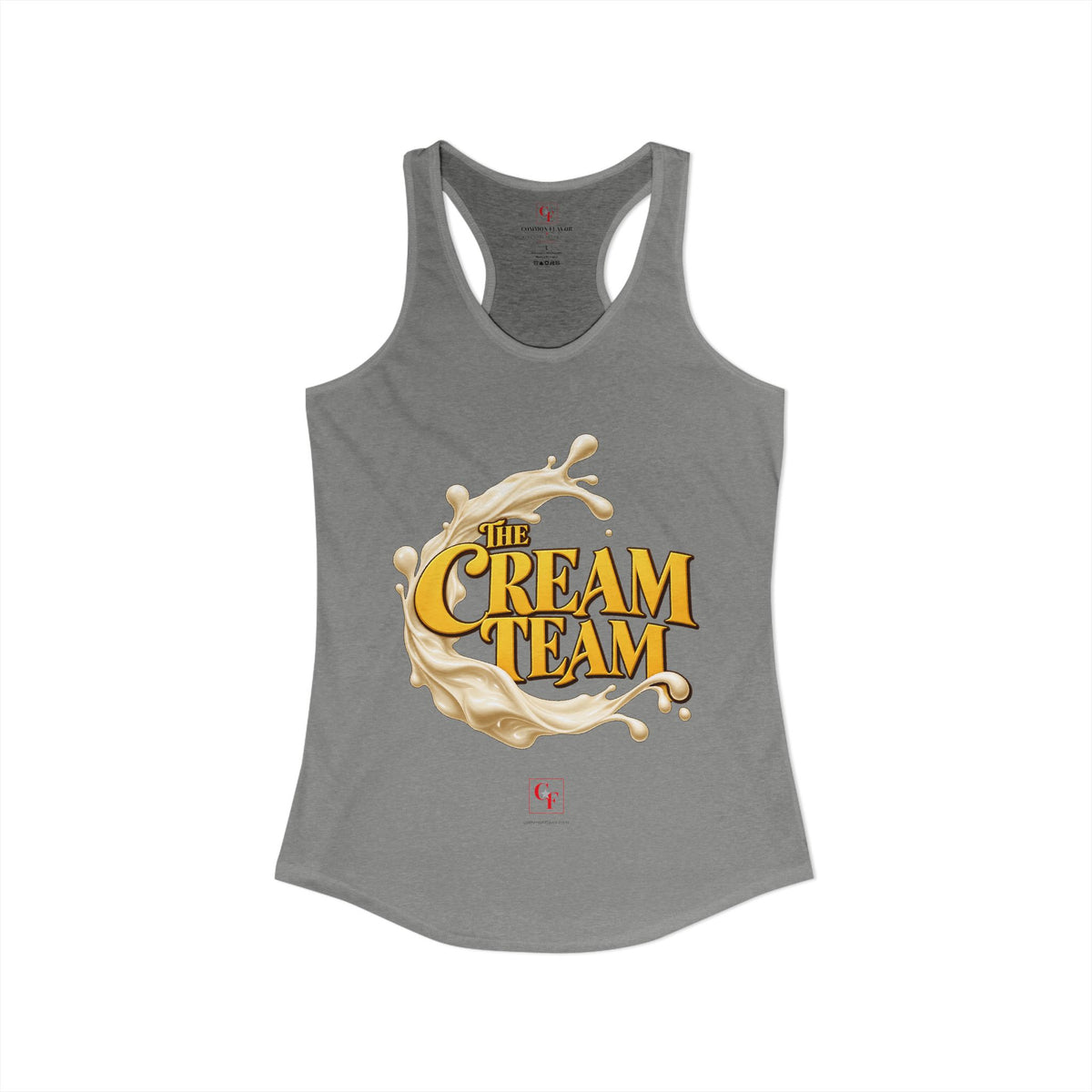 Cream Team Splash Racerback Tank