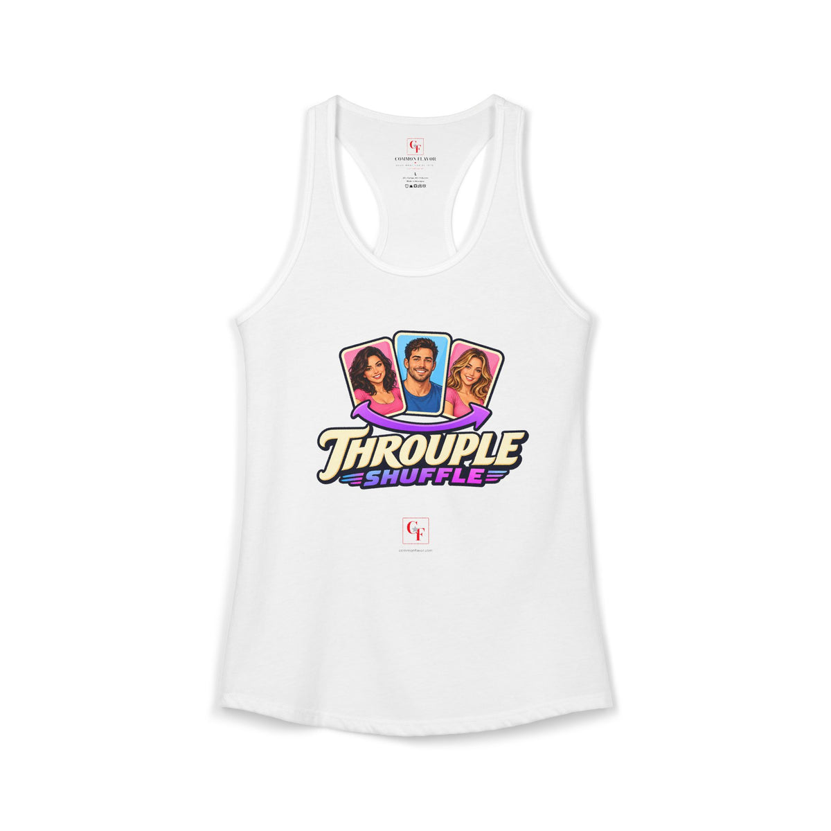 Throuple Shuffle Variation Racerback Tank