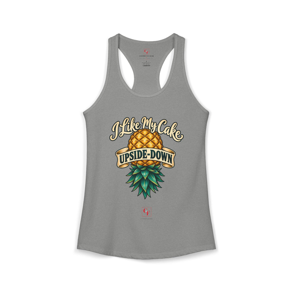 I Like My Cake Upside-Down Racerback Tank