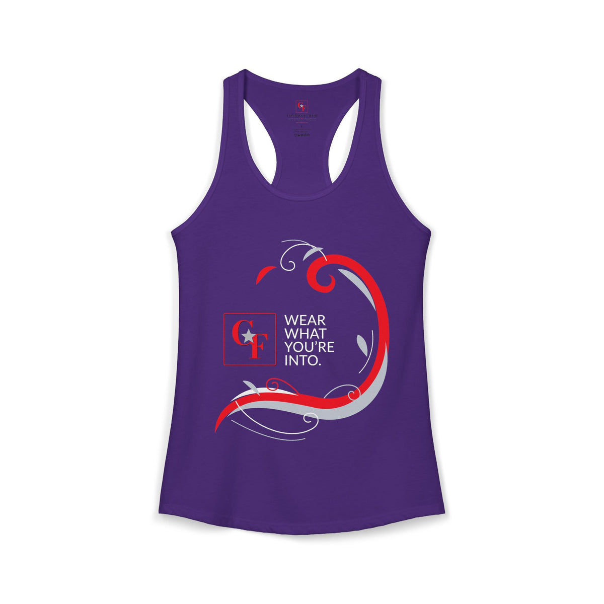 Common Flavor Originals "Wear What You're Into" Side Sweep Racerback Tank