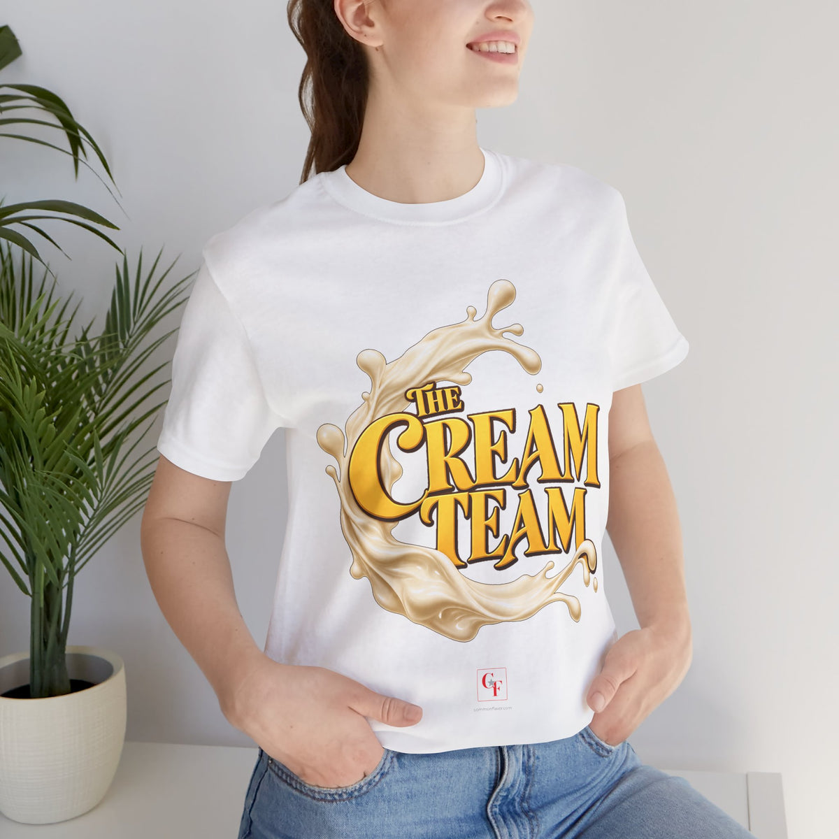 Cream Team Splash Tee