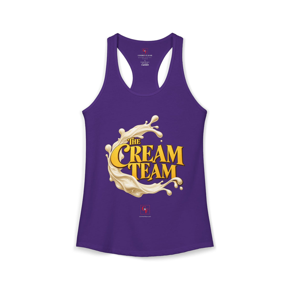 Cream Team Splash Racerback Tank