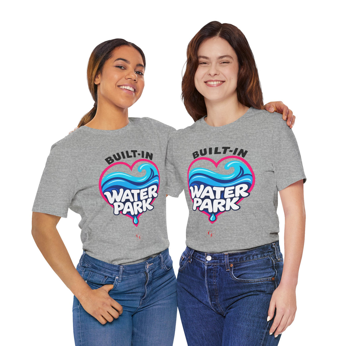 Built-In Water Park Heart Waves Tee