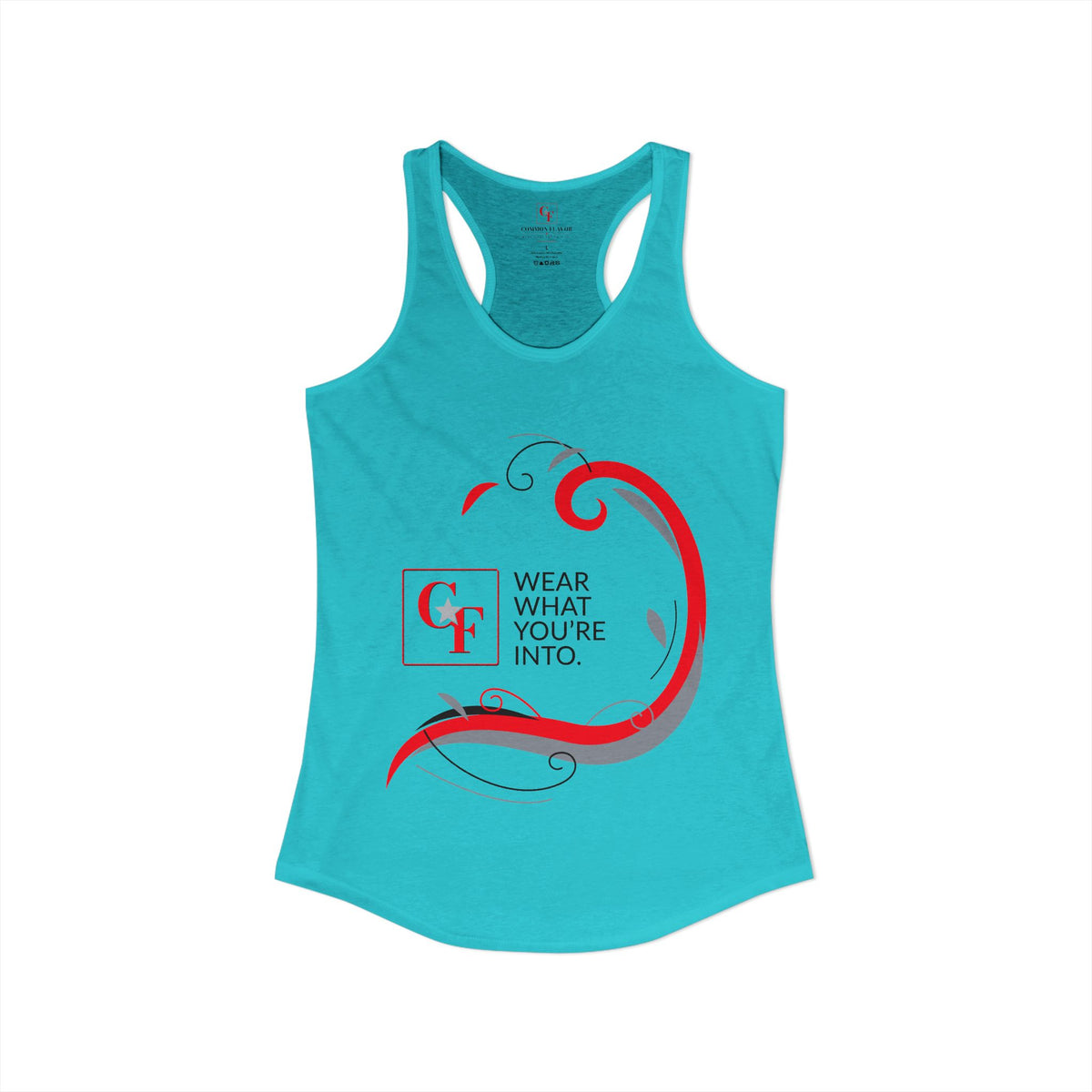 Common Flavor Originals "Wear What You're Into" Side Sweep Racerback Tank