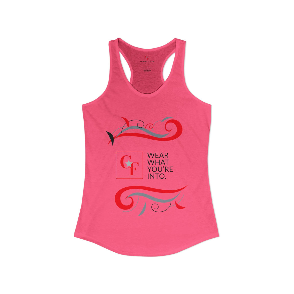CF Originals "Wear What You're Into" Flowing Twist Racerback Tank