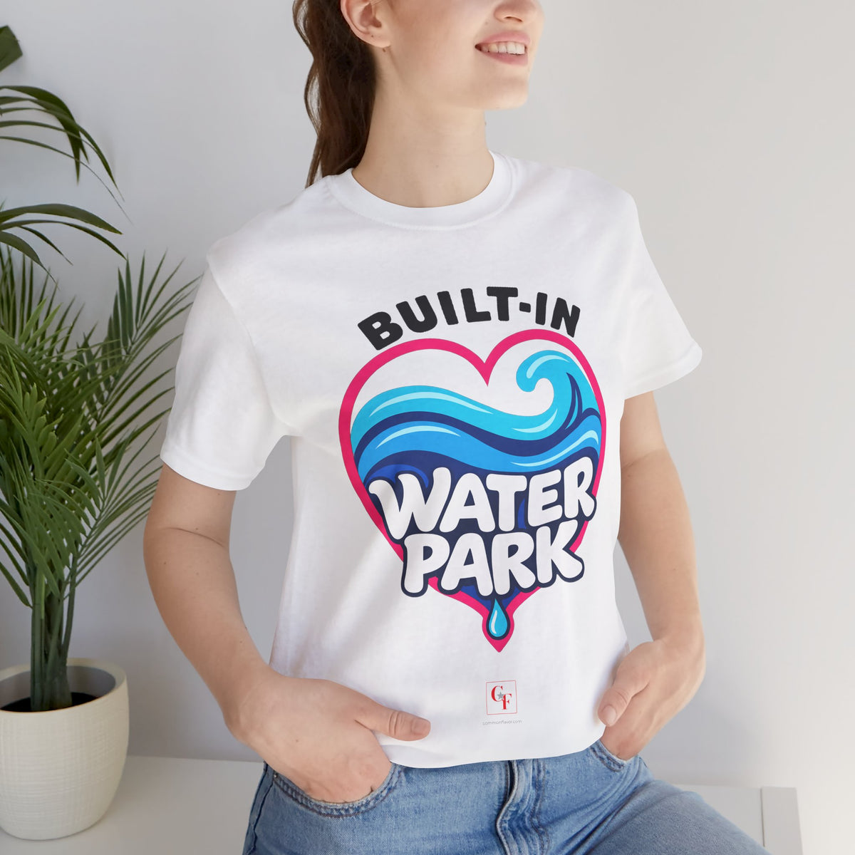 Built-In Water Park Heart Waves Tee