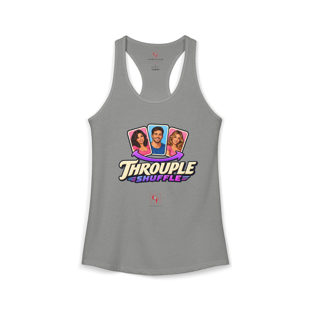 Throuple Shuffle Variation Racerback Tank