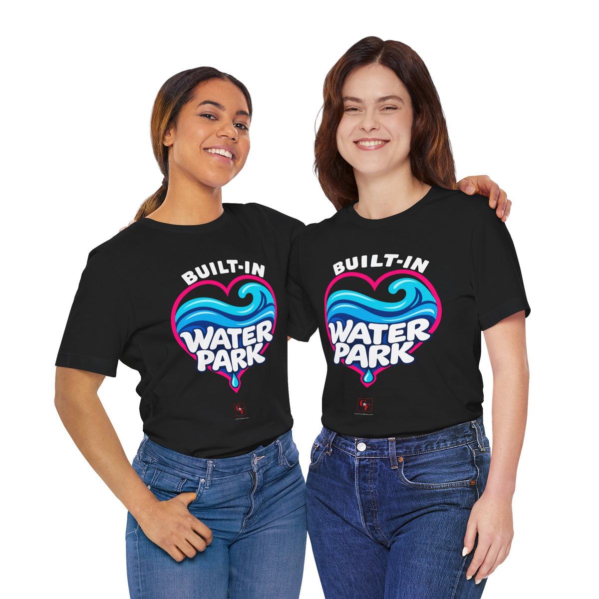 Built-In Water Park Heart Waves Tee