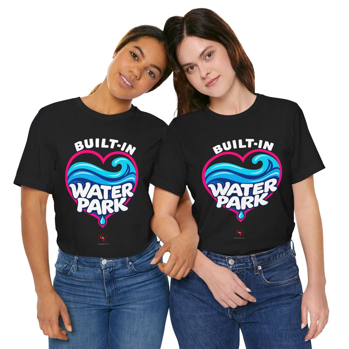 Built-In Water Park Heart Waves Tee