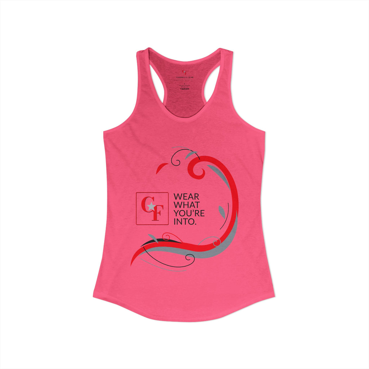 Common Flavor Originals "Wear What You're Into" Side Sweep Racerback Tank