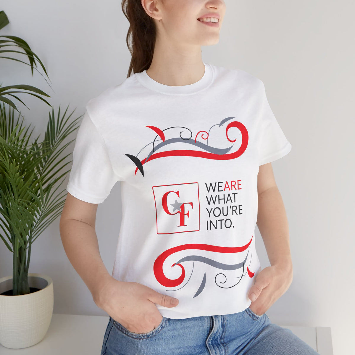CF Originals "We Are What You're Into" Flowing Twist Tee