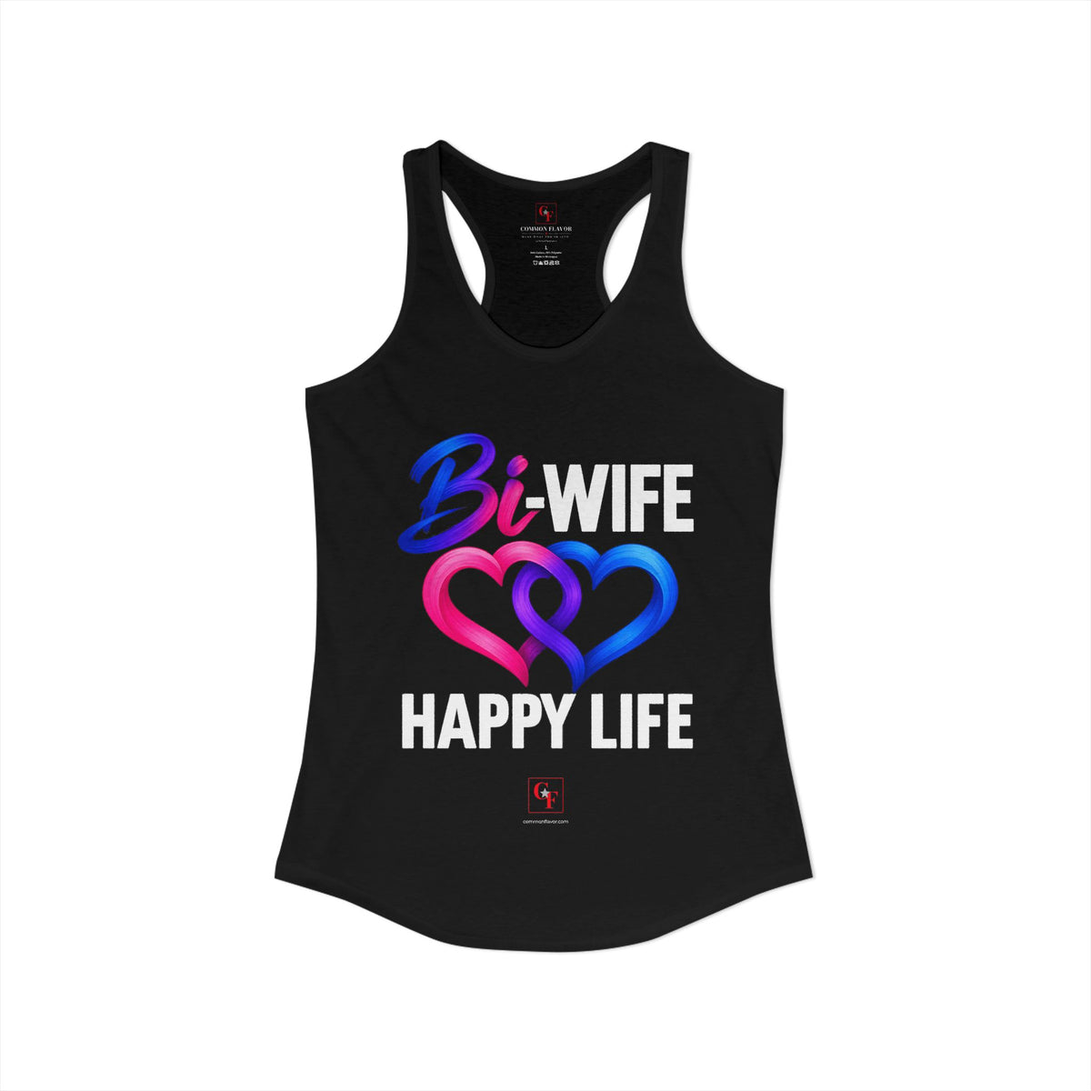 Bi Wife Happy Life Racerback Tank