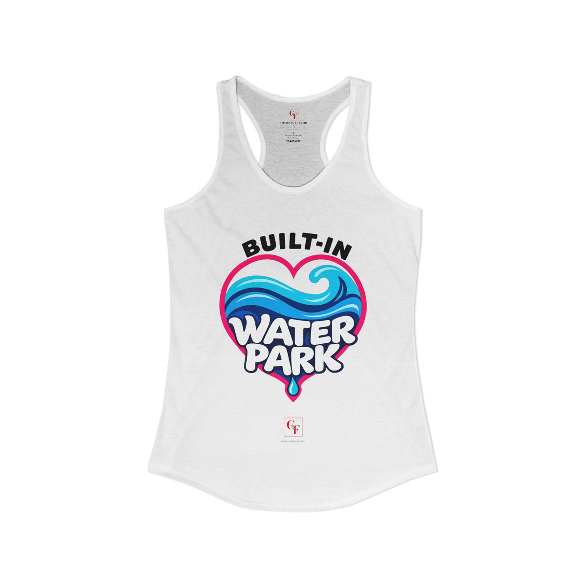 Built-In Water Park Heart Waves Racerback Tank