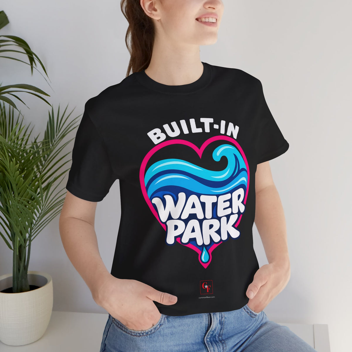 Built-In Water Park Heart Waves Tee