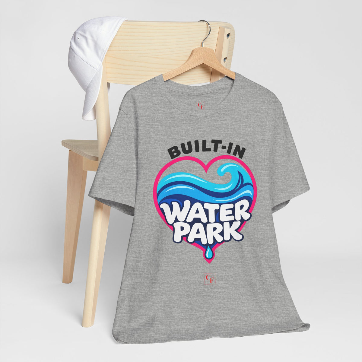 Built-In Water Park Heart Waves Tee