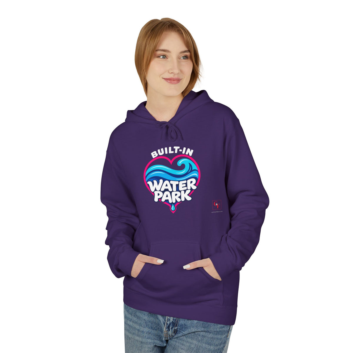 Built-In Water Park Heart Waves Hoodie