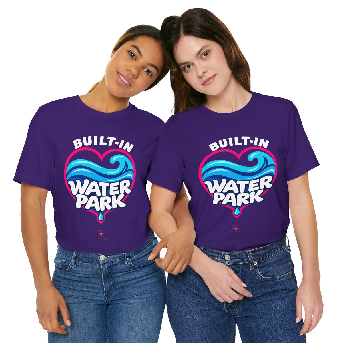 Built-In Water Park Heart Waves Tee