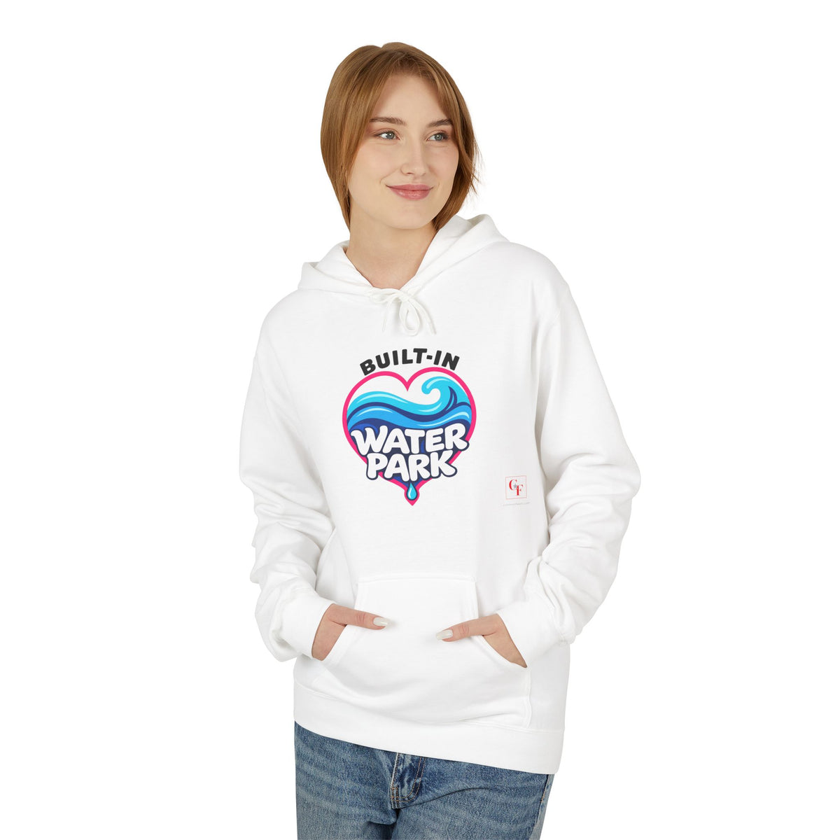 Built-In Water Park Heart Waves Hoodie