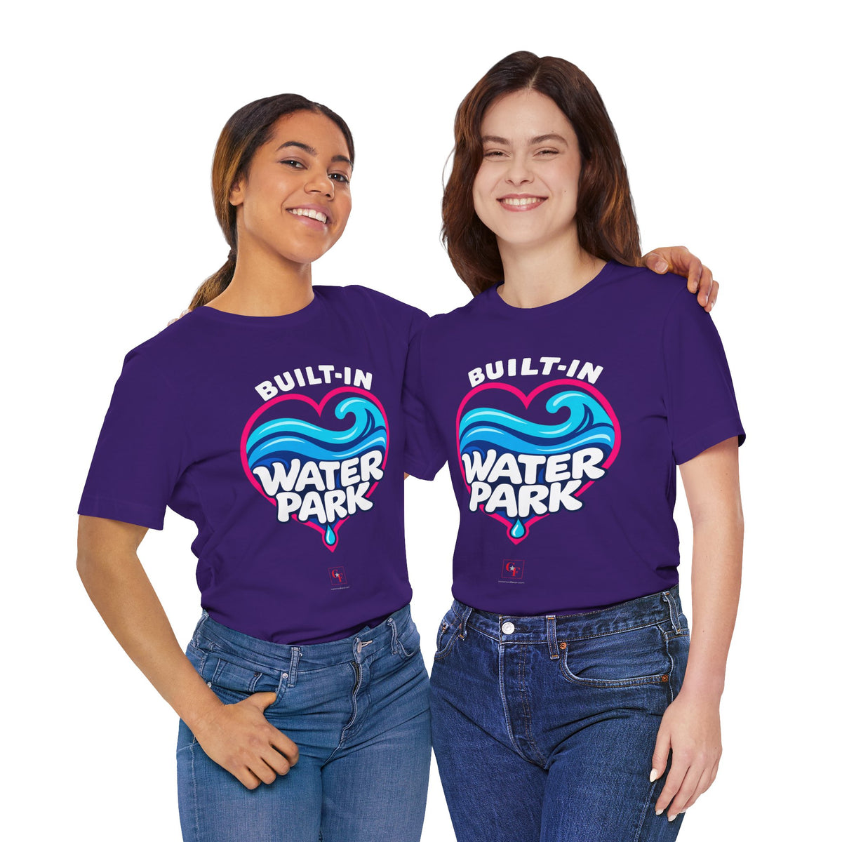 Built-In Water Park Heart Waves Tee