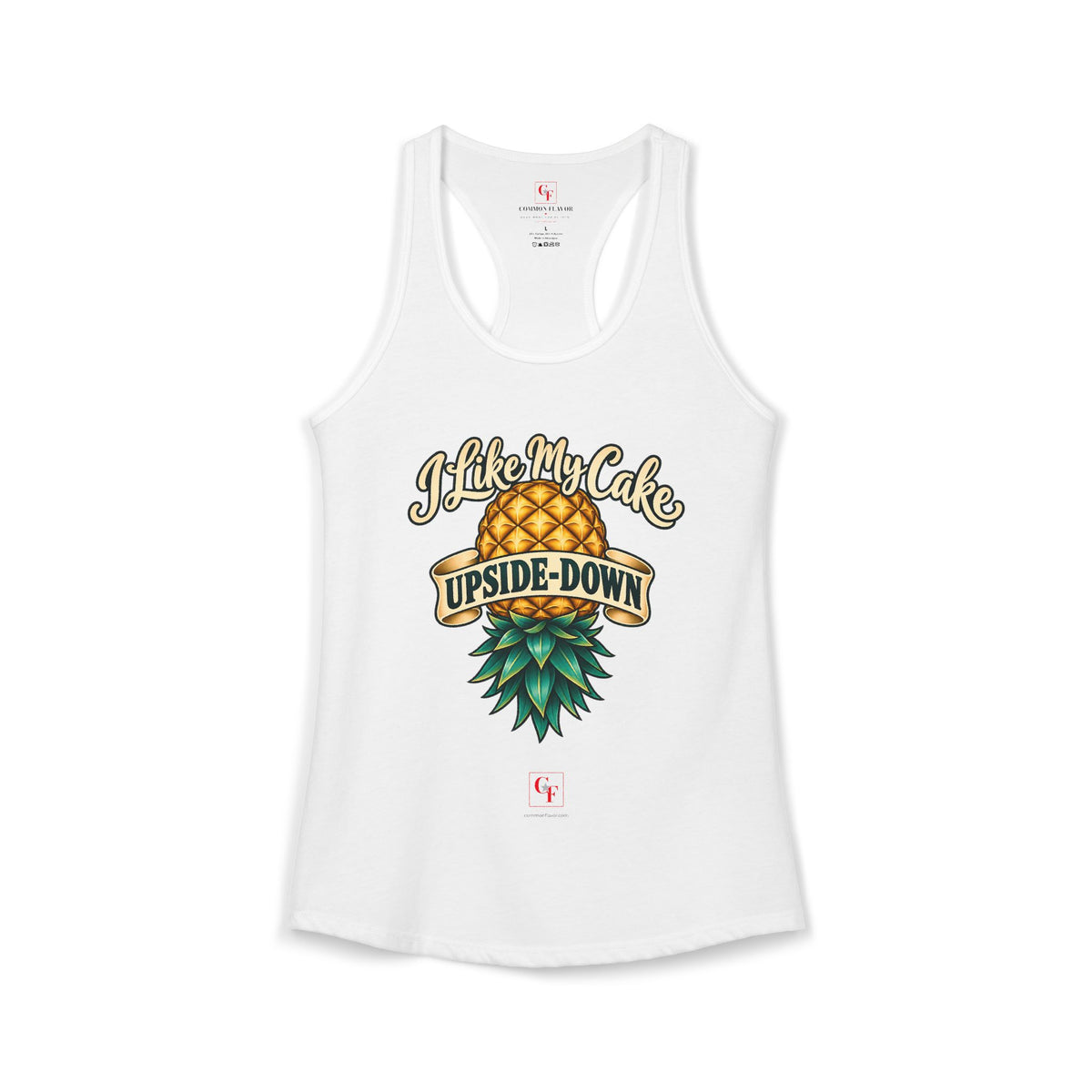 I Like My Cake Upside-Down Racerback Tank
