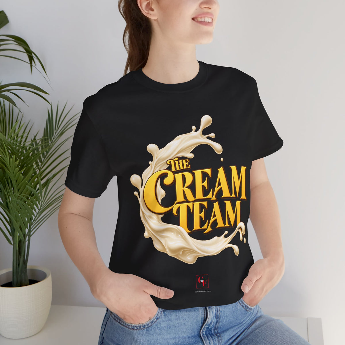 Cream Team Splash Tee