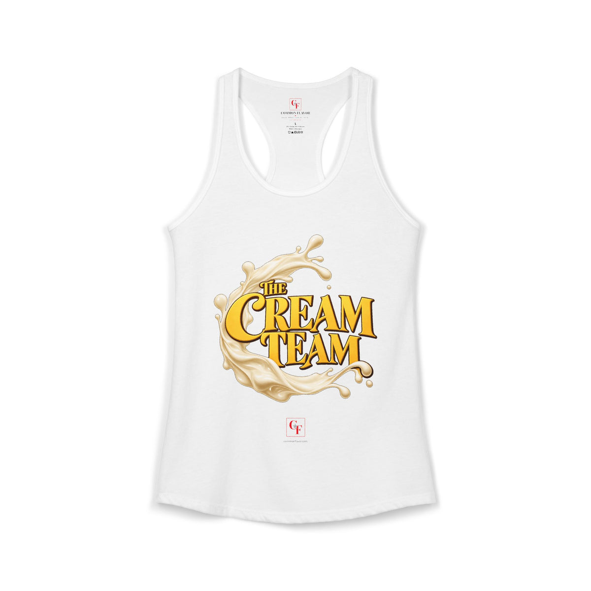Cream Team Splash Racerback Tank