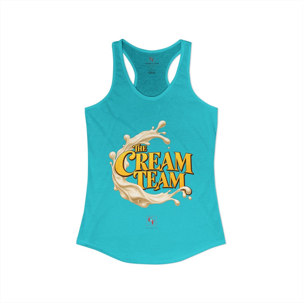Cream Team Splash Racerback Tank