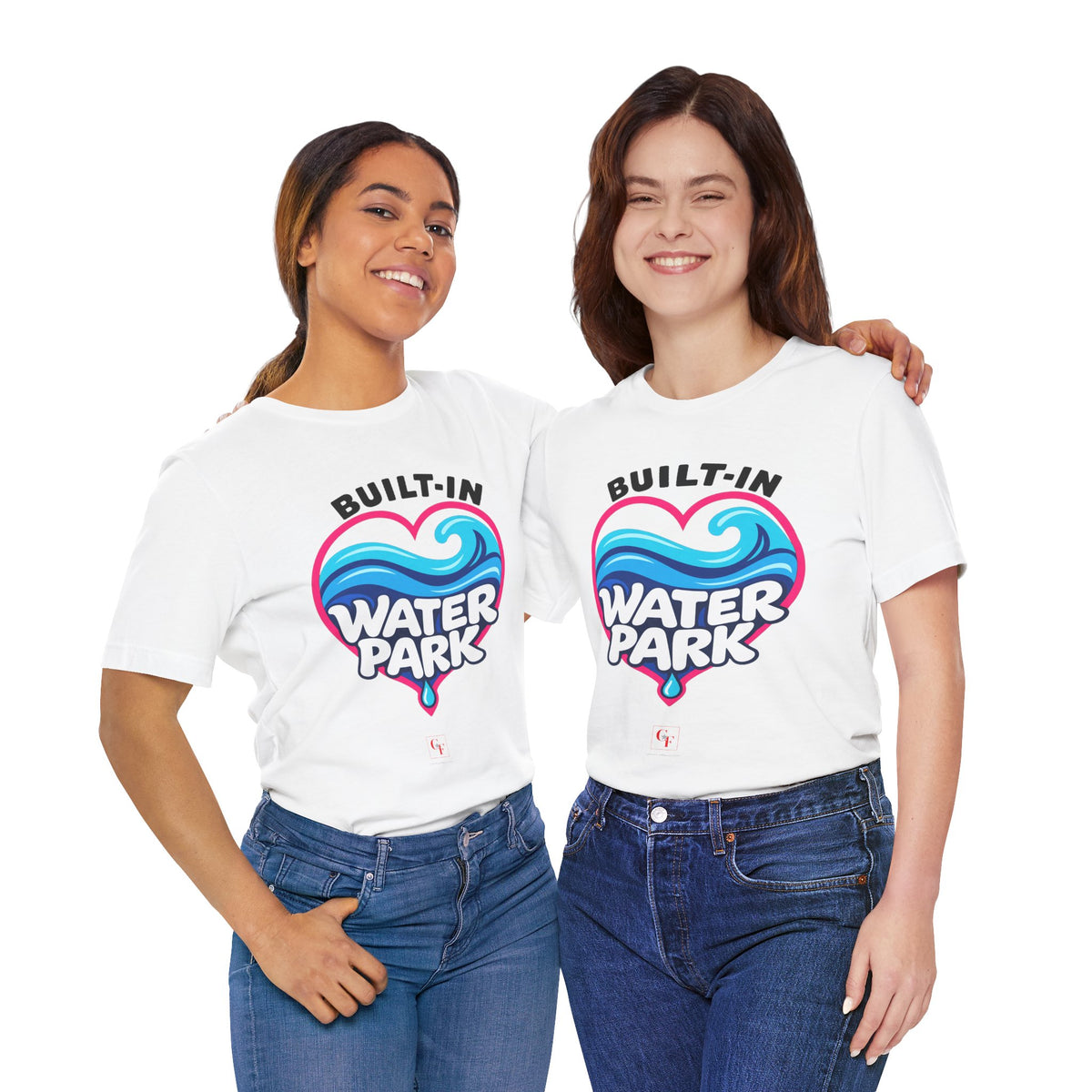 Built-In Water Park Heart Waves Tee