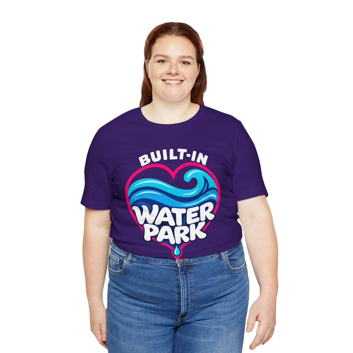 Built-In Water Park Heart Waves Tee