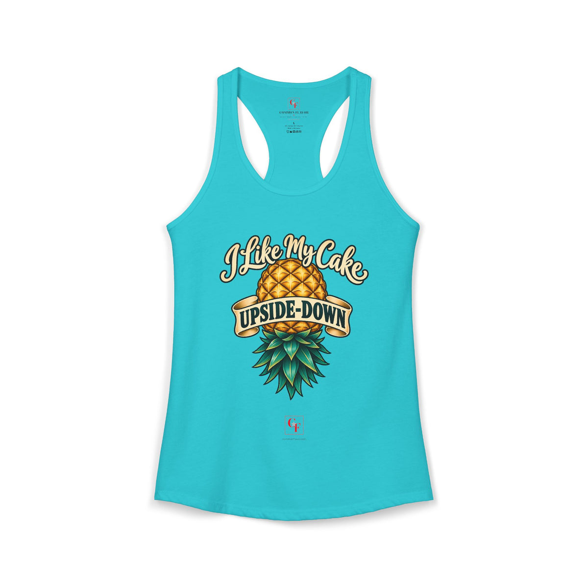 I Like My Cake Upside-Down Racerback Tank