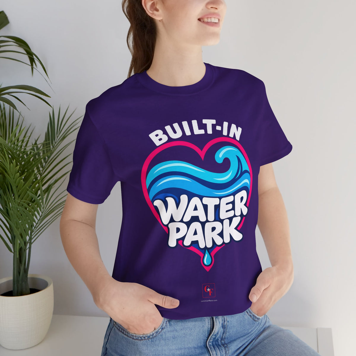 Built-In Water Park Heart Waves Tee