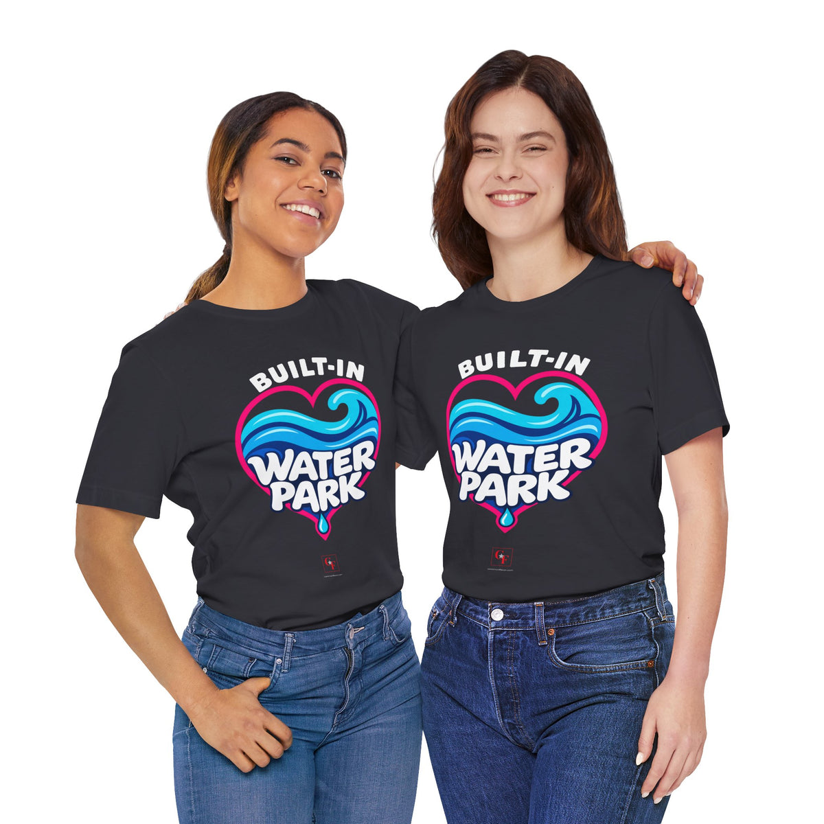 Built-In Water Park Heart Waves Tee