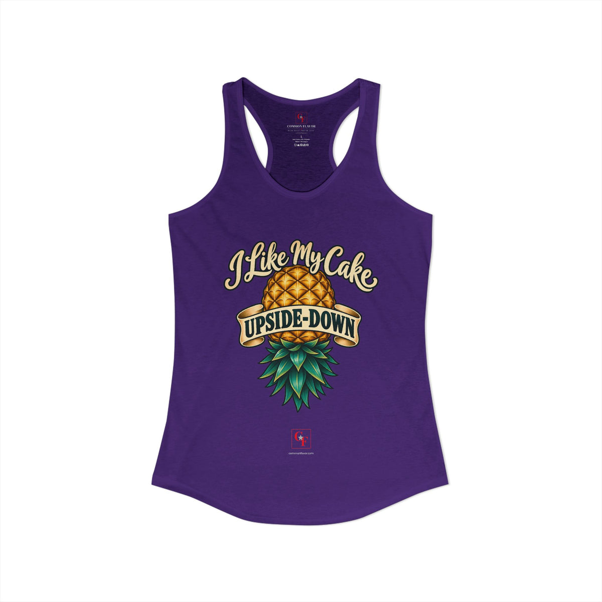 I Like My Cake Upside-Down Racerback Tank