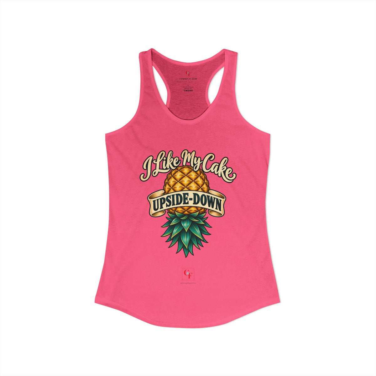 I Like My Cake Upside-Down Racerback Tank