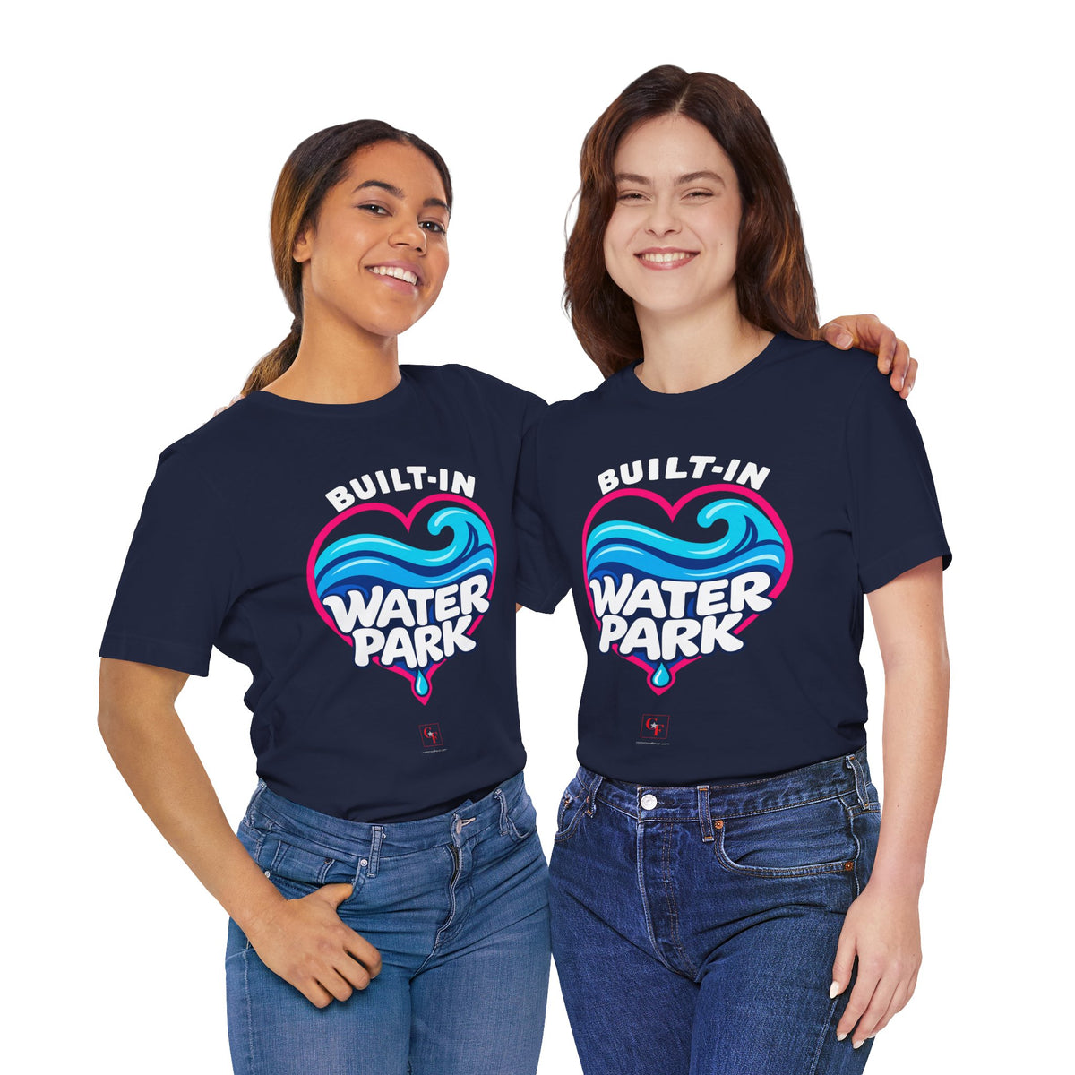 Built-In Water Park Heart Waves Tee