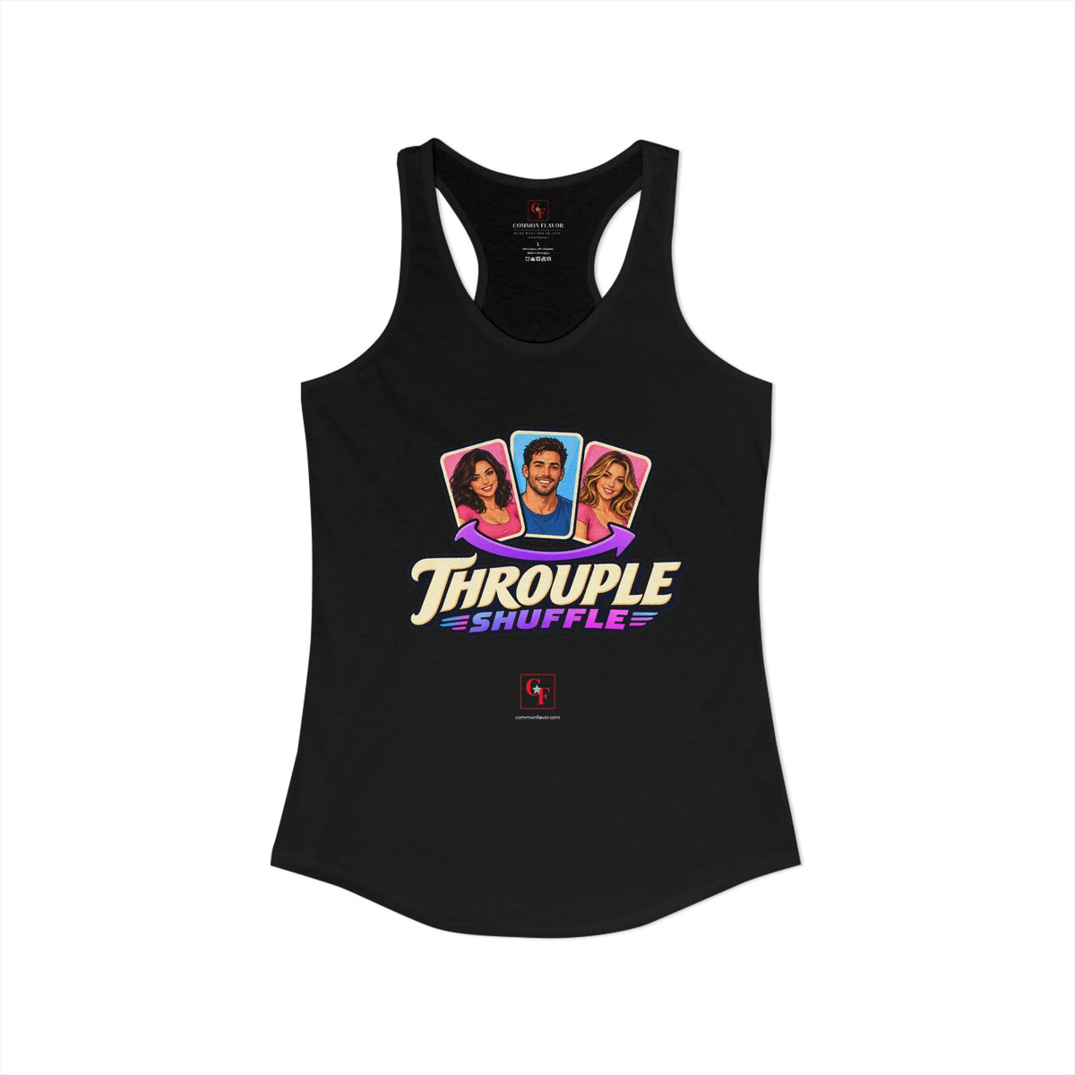 Throuple Shuffle Variation Racerback Tank