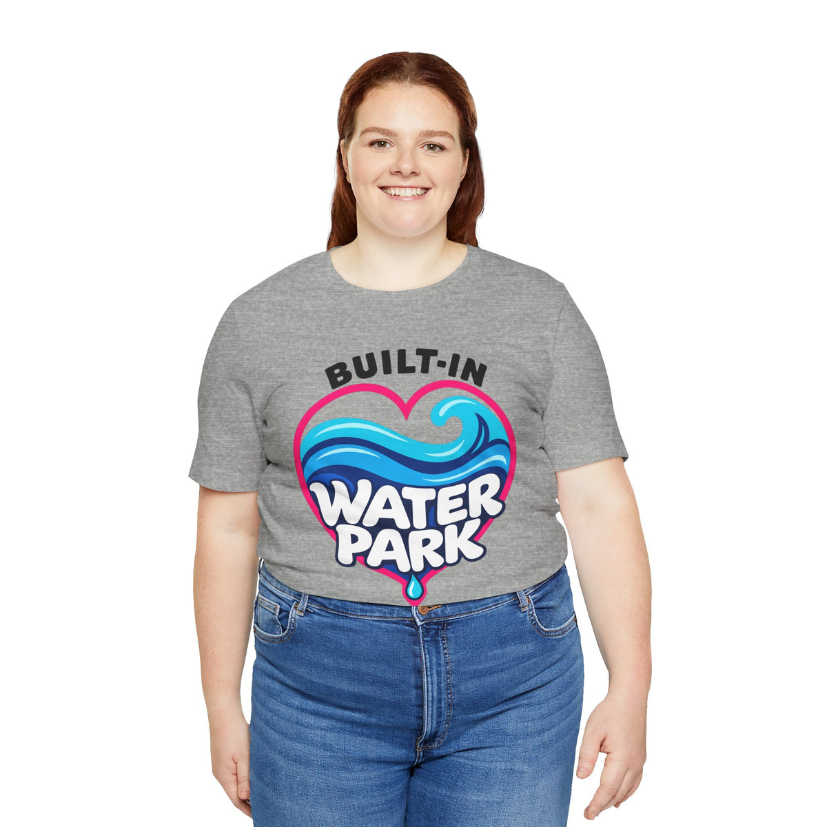 Built-In Water Park Heart Waves Tee