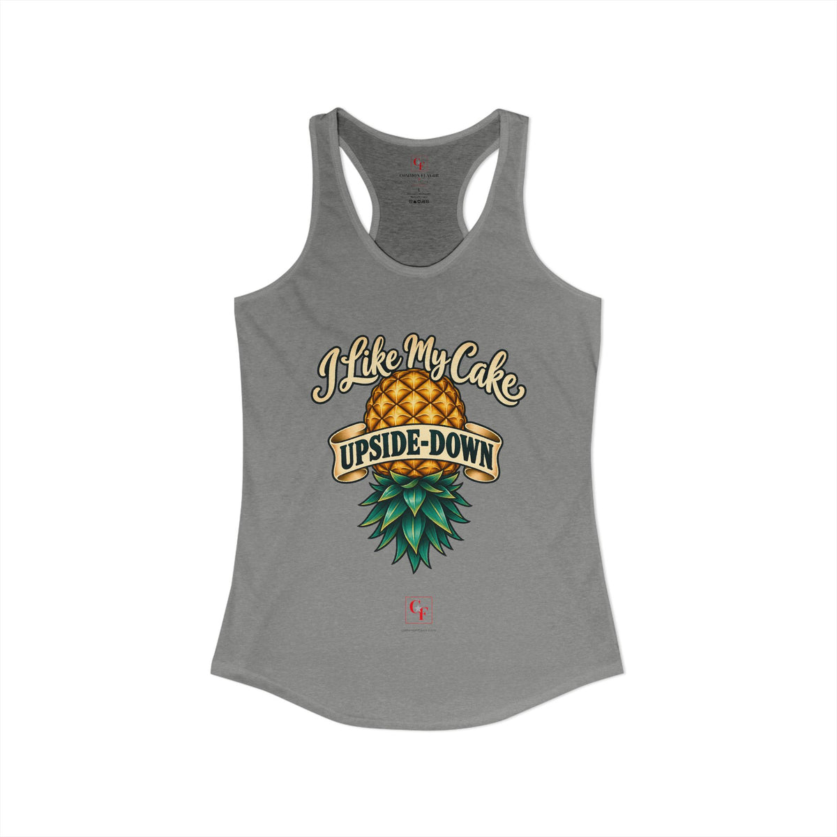 I Like My Cake Upside-Down Racerback Tank