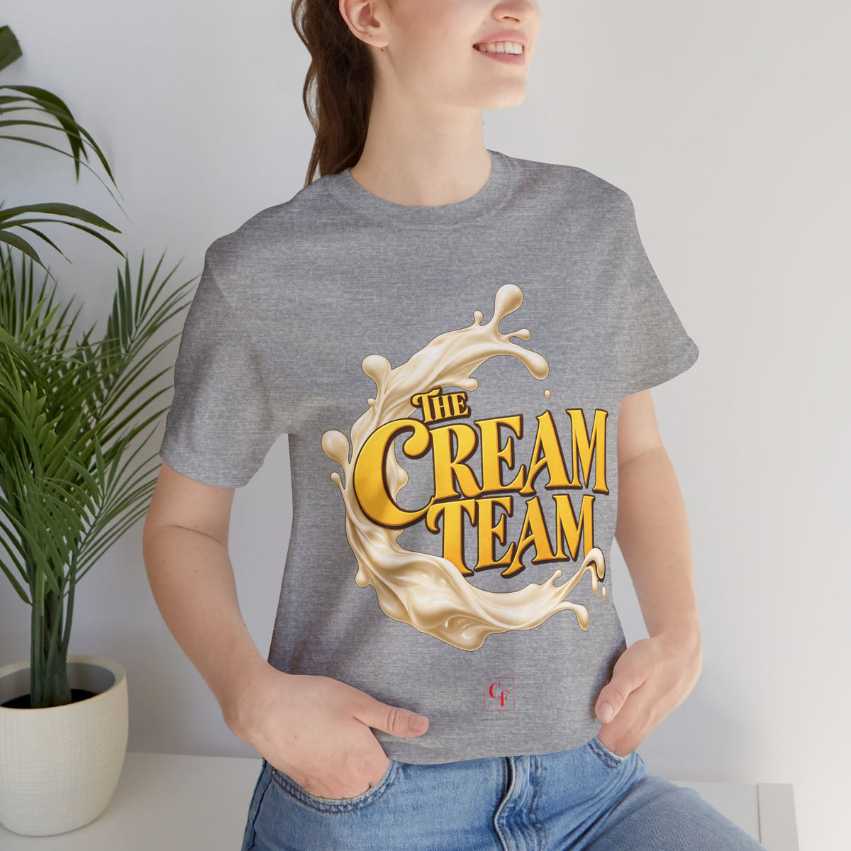 Cream Team Splash Tee