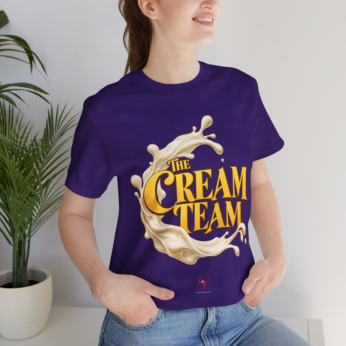 Cream Team Splash Tee