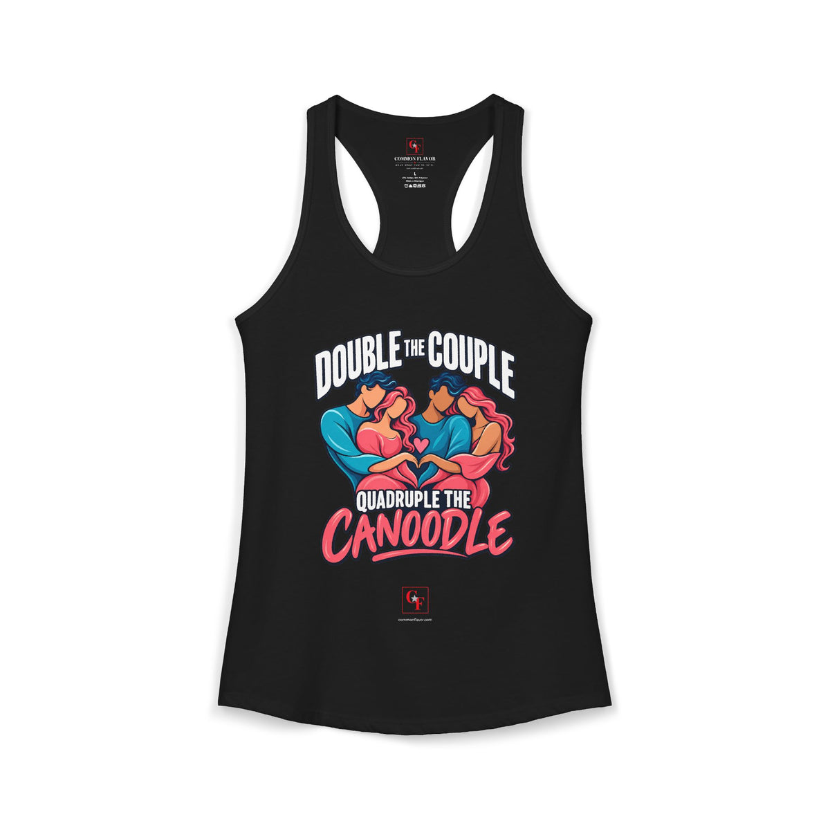 Double Couple Quad Canoodle Racerback Tank