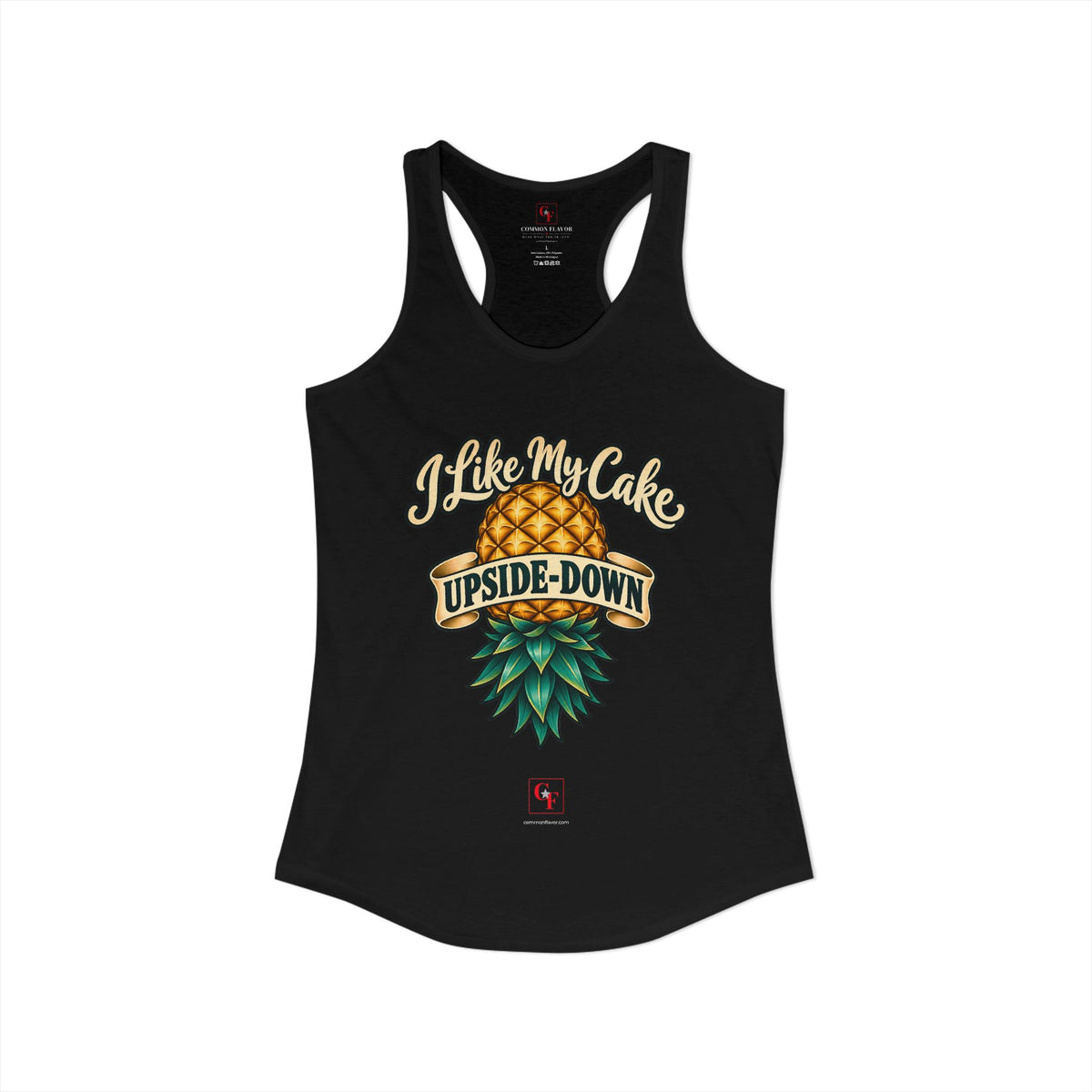 I Like My Cake Upside-Down Racerback Tank