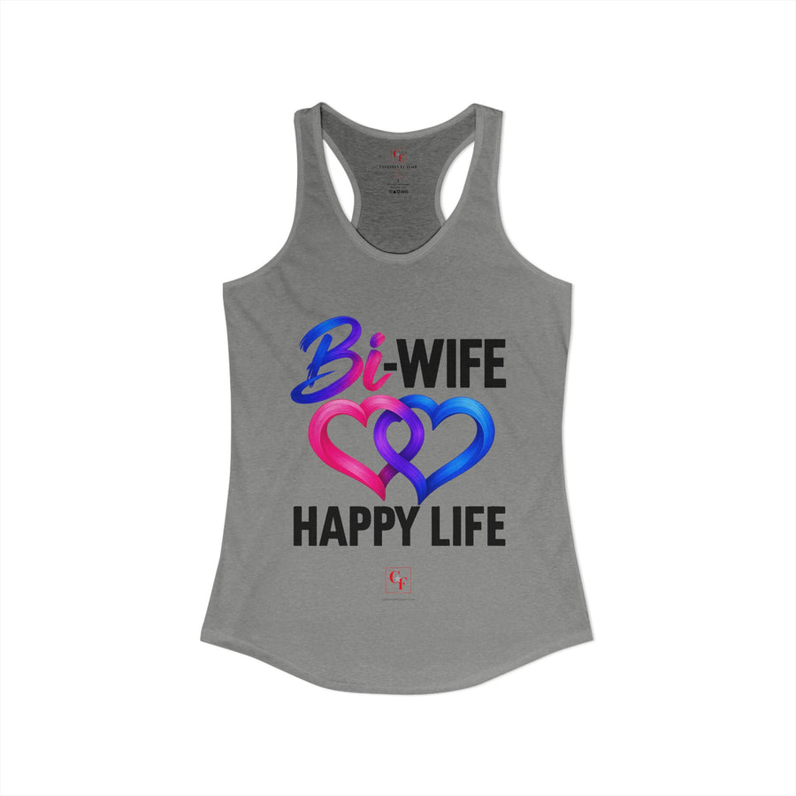 Bi Wife Happy Life Racerback Tank