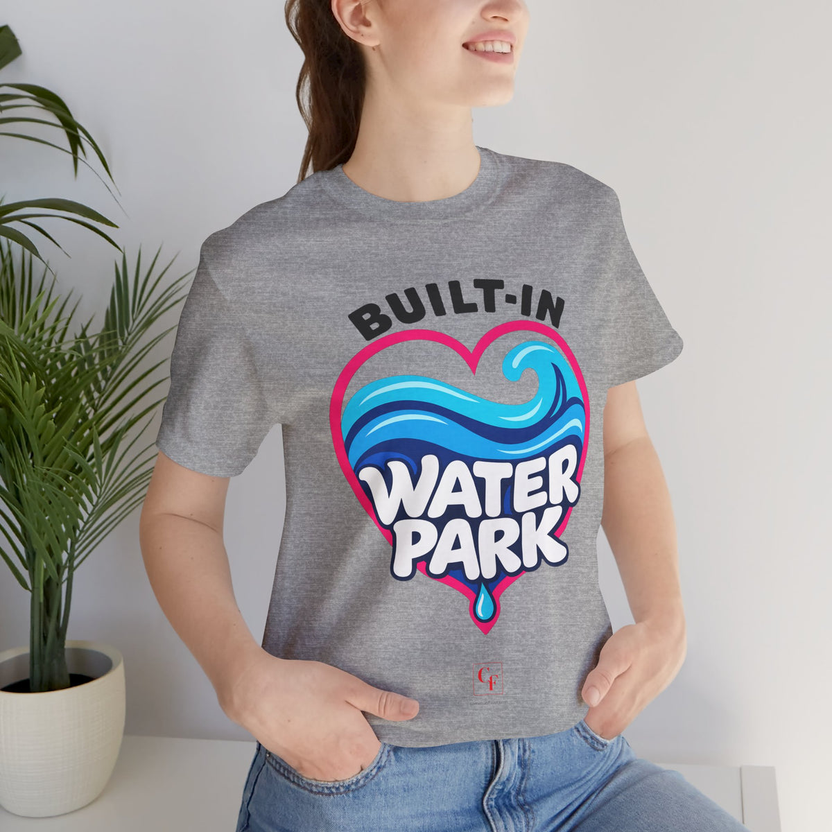 Built-In Water Park Heart Waves Tee