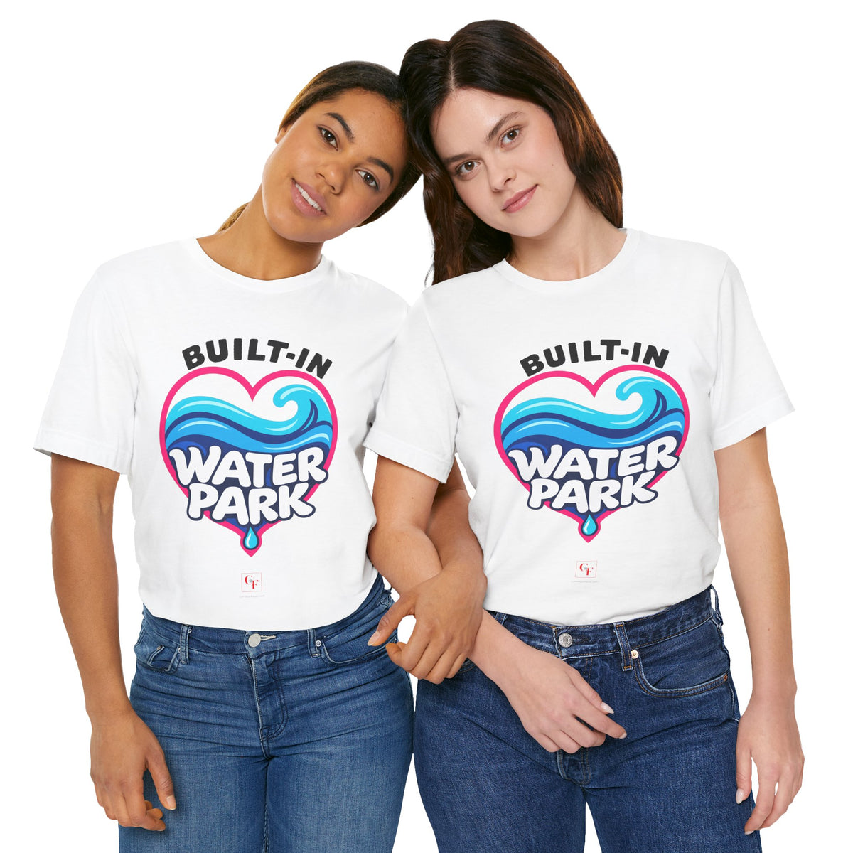 Built-In Water Park Heart Waves Tee
