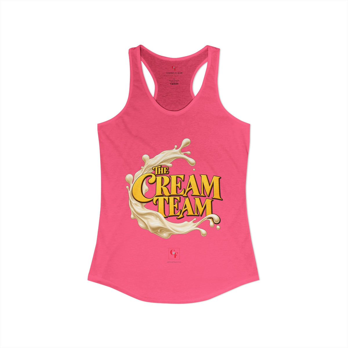 Cream Team Splash Racerback Tank